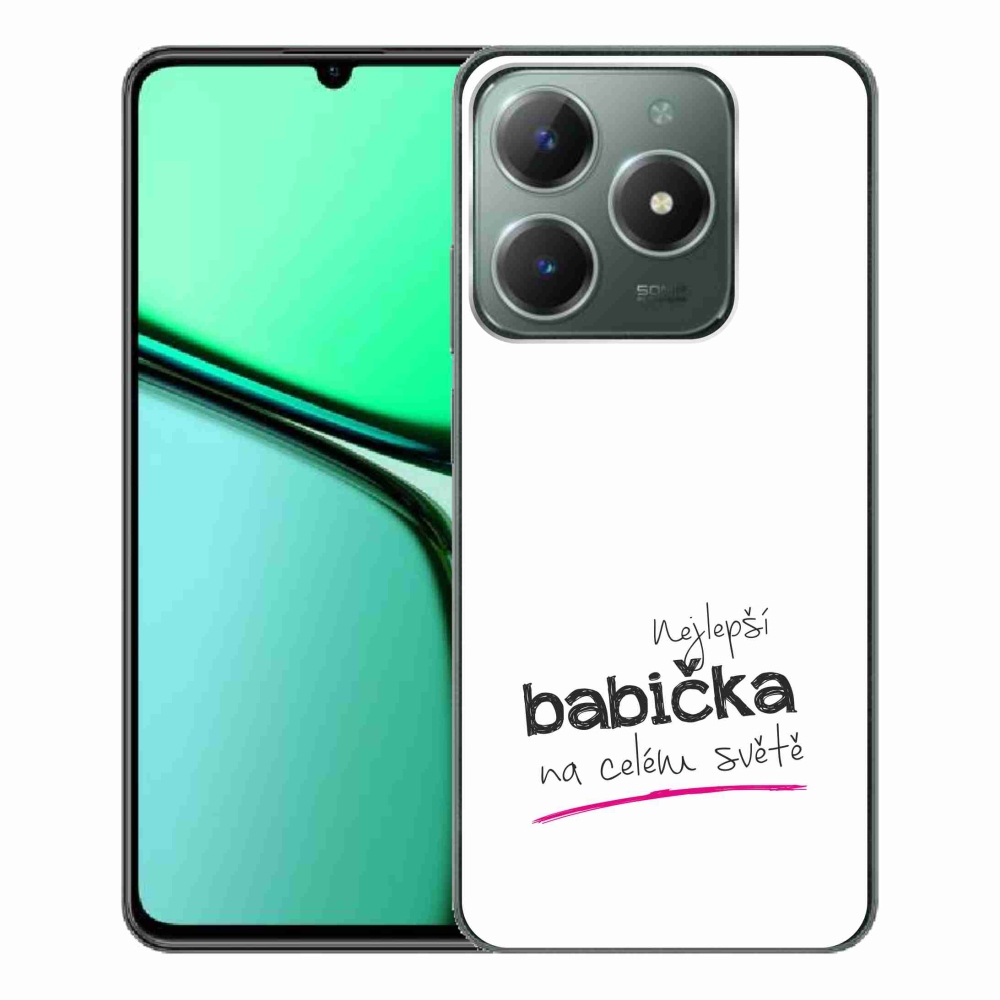 Gél borító mmCase a Realme C61-en - legjobb nagymama 4 fehér háttérrel