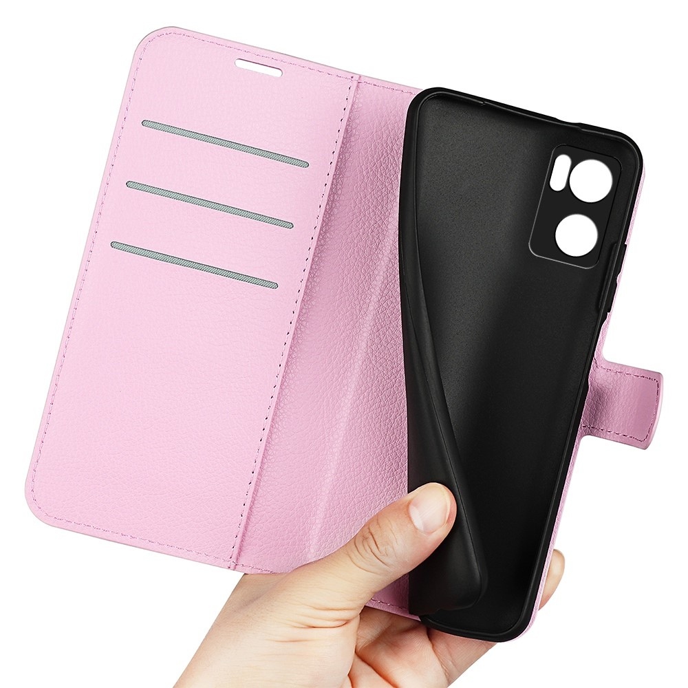 Litchi könyv tok Oppo Find X5 Lite-hoz - rózsaszín