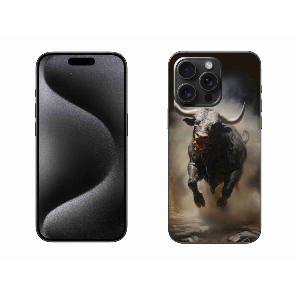 Zselés borítás mmCase iPhone 15 Pro Max készülékhez - dühös bika