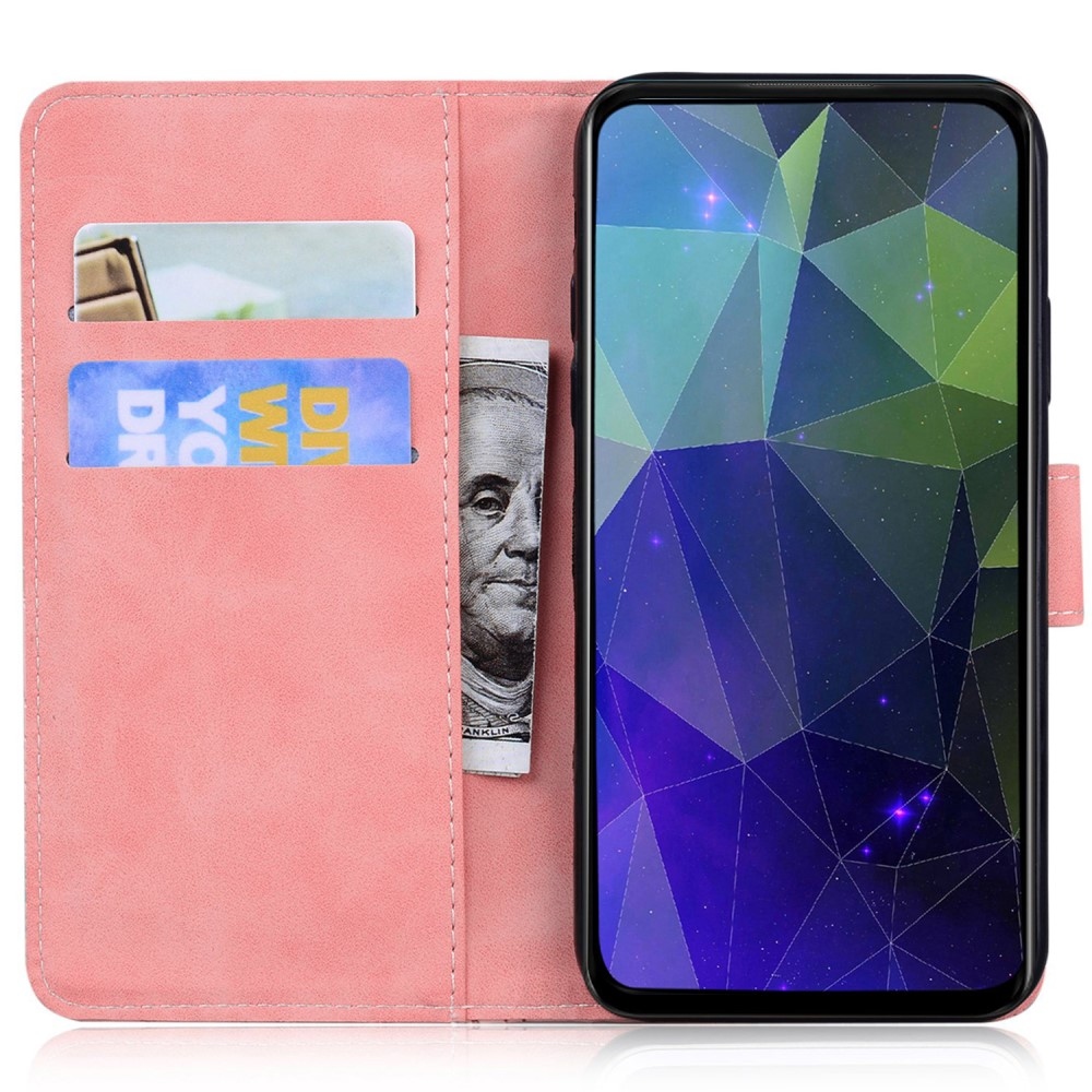 Szilárd könyvtáska a Realme 12 5G/12x 5G készülékhez - rózsaszín