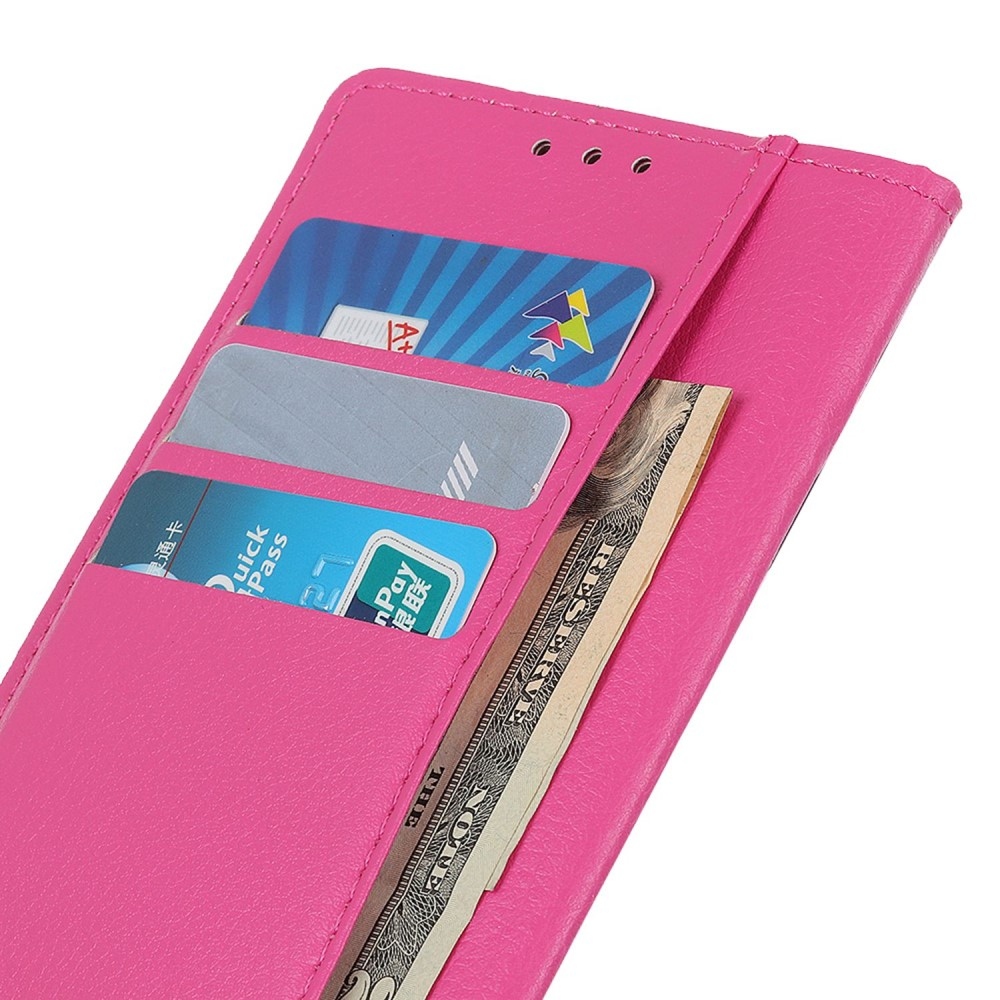 Litchie könyvtáska a Honor X7b/Honor 90 Smart számára - rózsaszínű