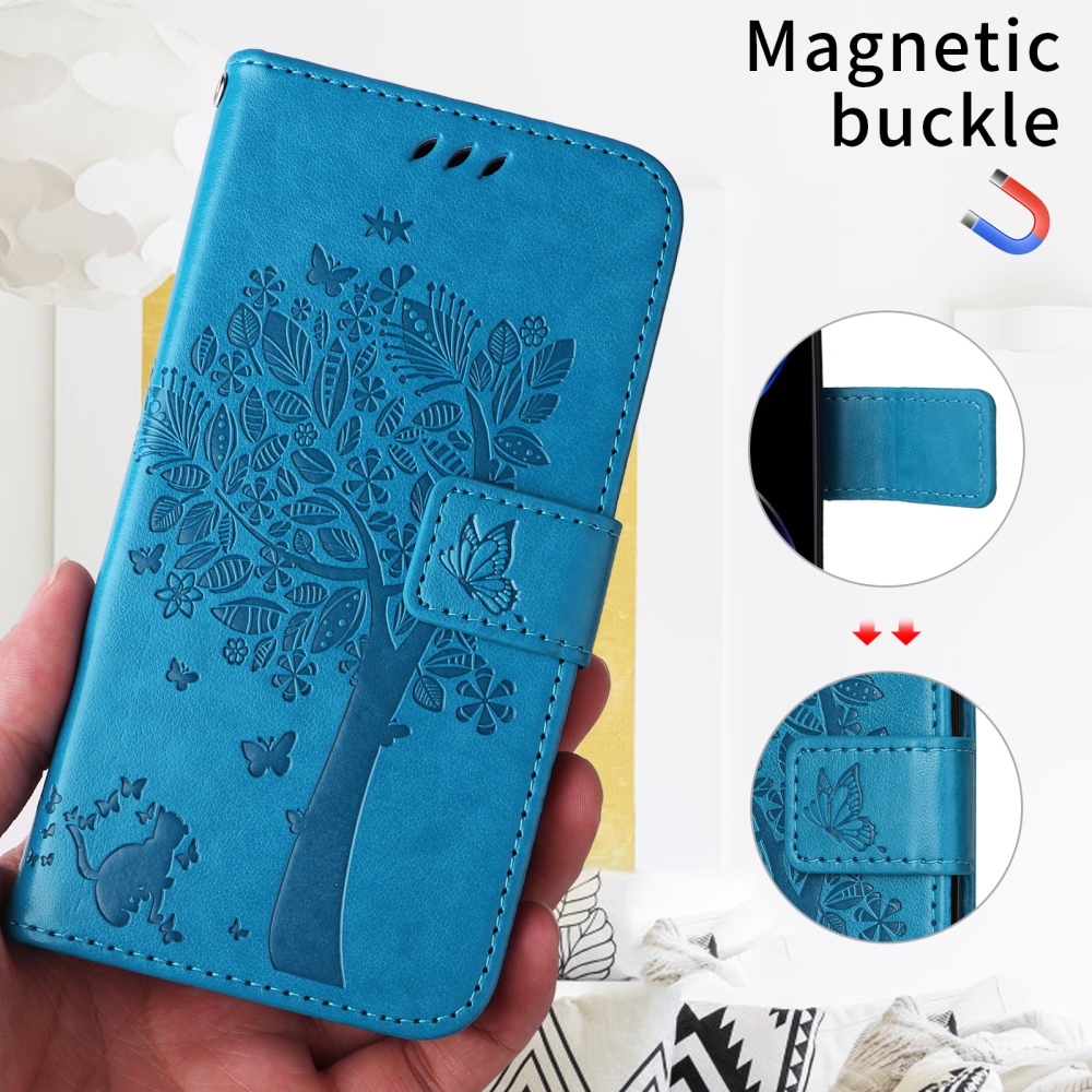 Fák könyv tokja Xiaomi Poco F7 5G - kék