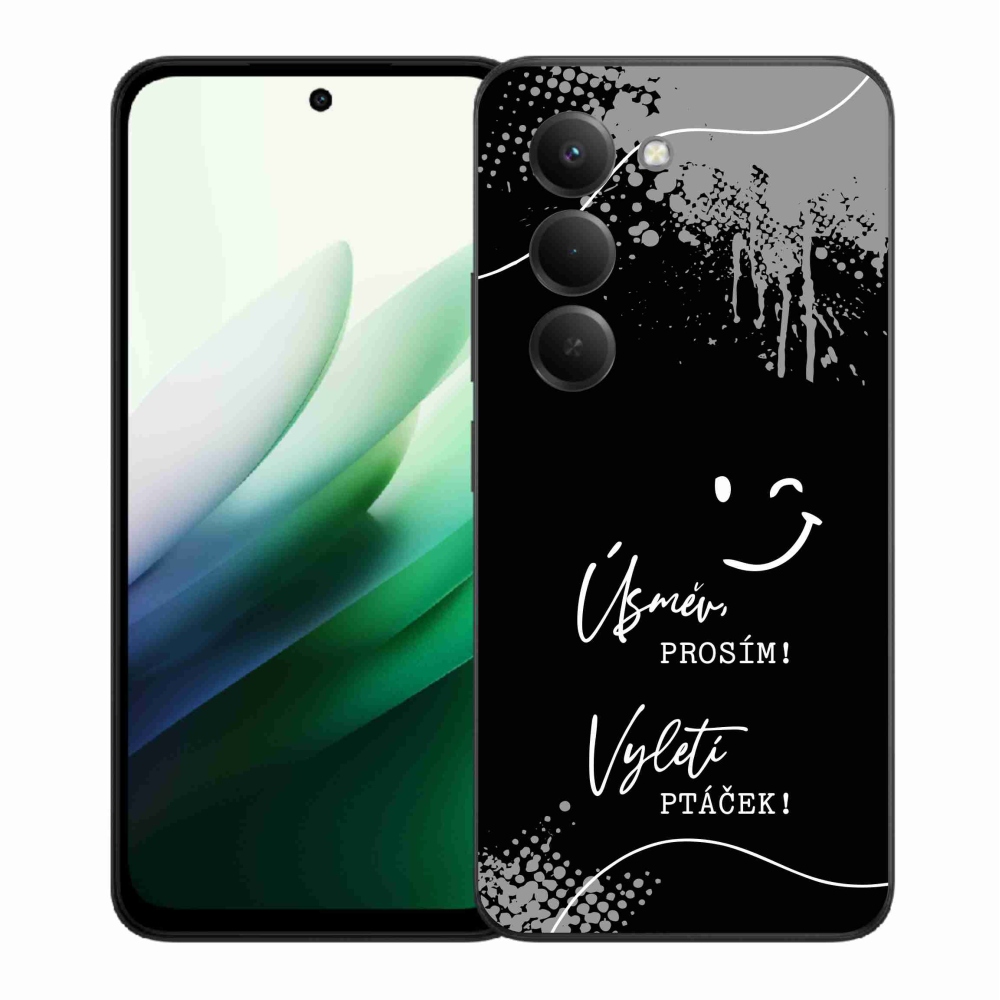 Gél borító mmCase a Xiaomi Redmi 15 5G-hez - vicces szöveg 4 fekete háttérrel
