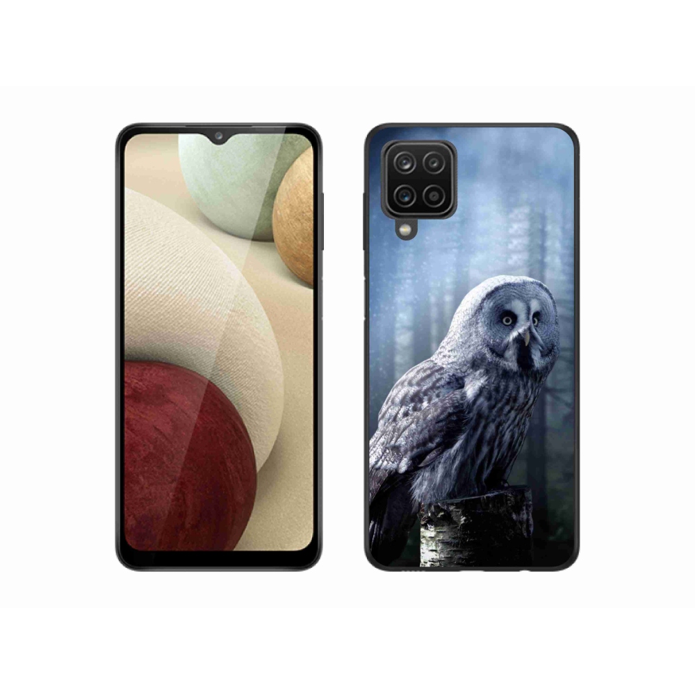 Zselés borítás mmCase Samsung Galaxy A12 készülékhez - bagoly