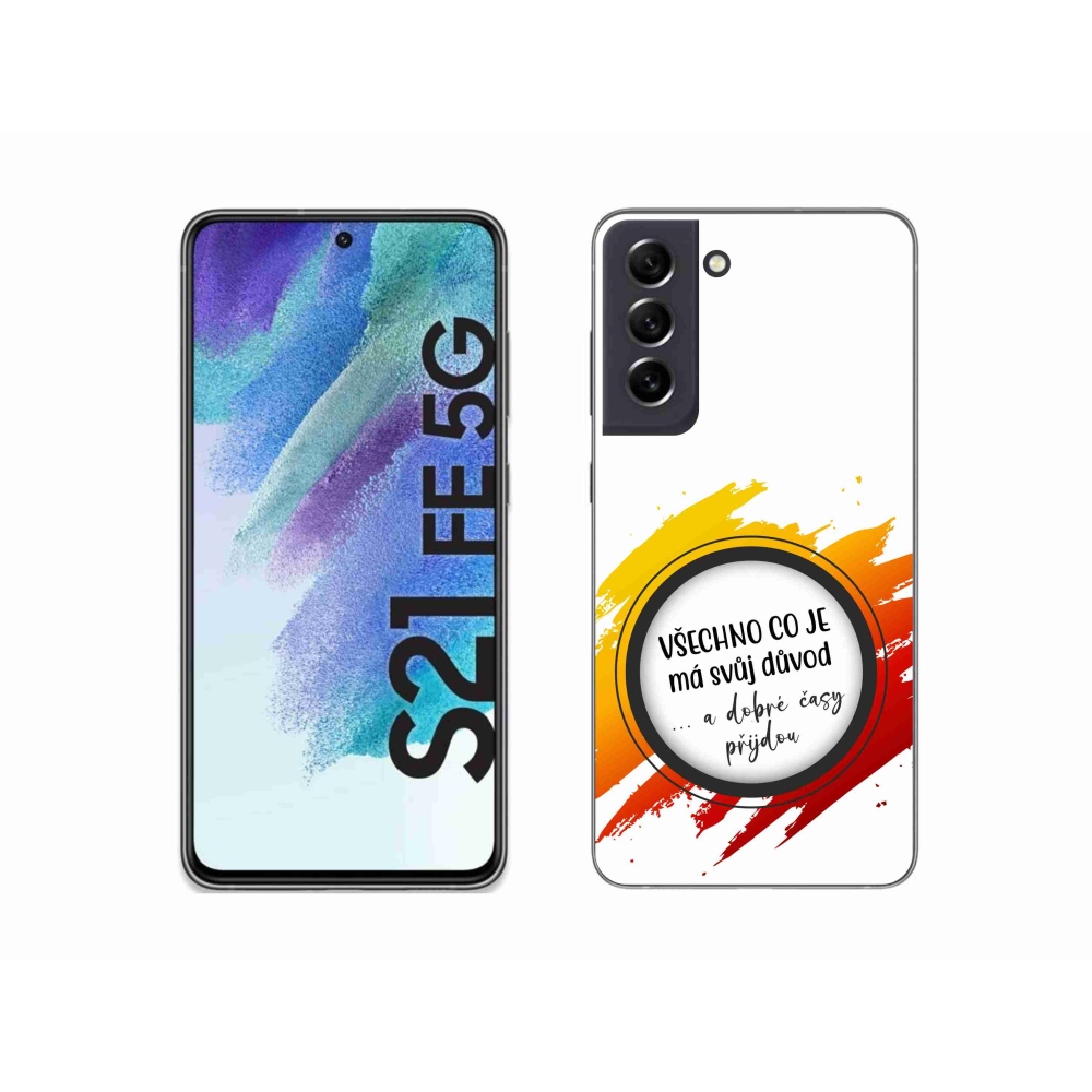 Gél borítás mmCase Samsung Galaxy S21 FE 5G - idézet 3 fehér háttér