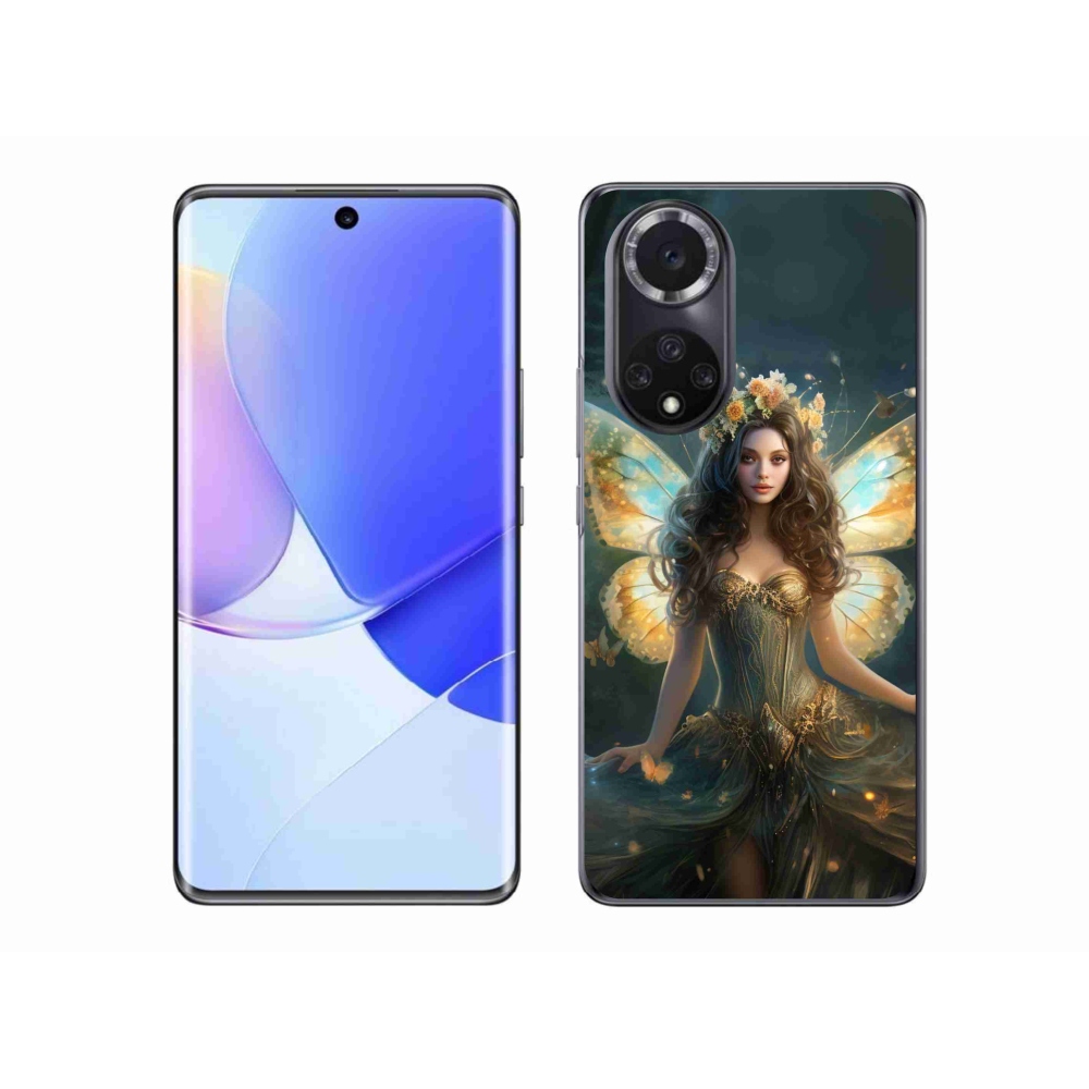 Gél borító mmCase a Huawei Nova 9-en - pillangó nő