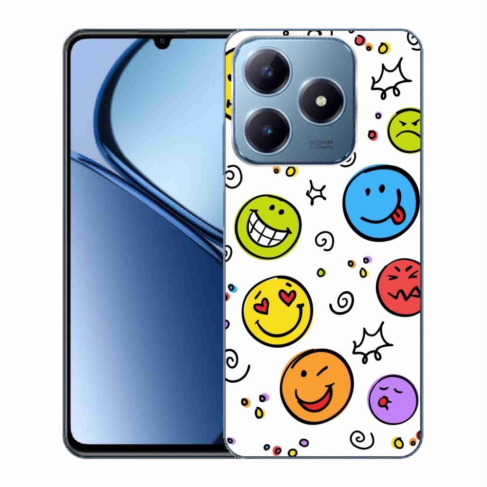 Gél borító mmCase a Realme C63 készülékhez - smiley-k