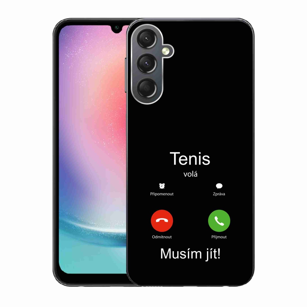 Gél borítás mmCase Samsung Galaxy A24 - teniszhívások fekete háttérrel