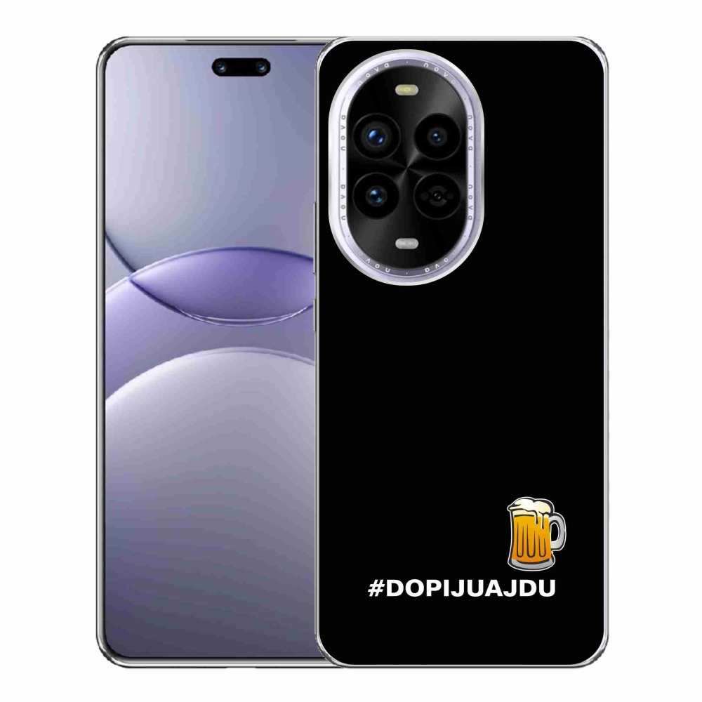 Gél borító mmCase a Huawei Nova 13 Pro 5G - sör motívum 1 fekete háttérrel