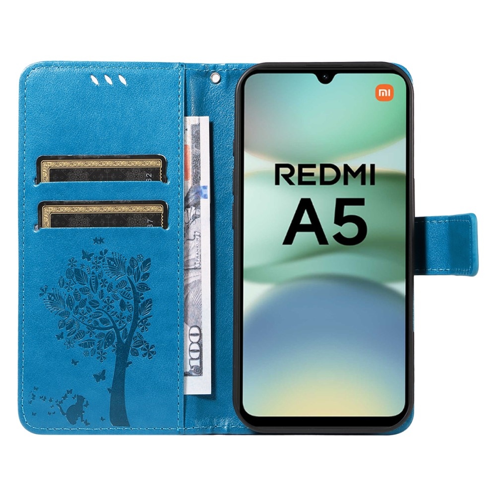 Fák könyv tok Xiaomi Redmi A5 (173.45x79.35x8.45mm) - kék