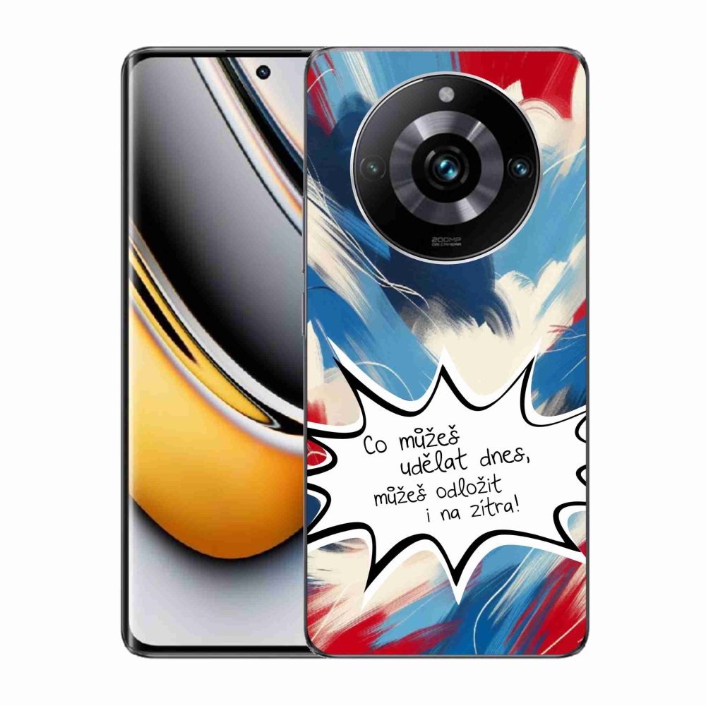 Gél borító mmCase a Realme 11 Pro/11 Pro+ készülékhez - vicces szöveg 9 fehér háttér