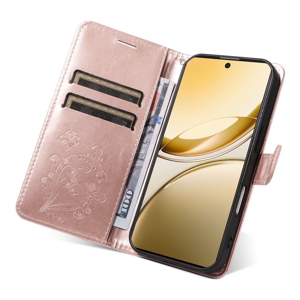 Nagy pillangó könyv tok a Vivo V50 5G-hez - rózsa arany
