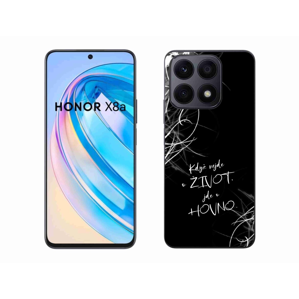 Gél borító mmCase a Honor X8a készülékhez - vicces szöveg 16 fekete háttér