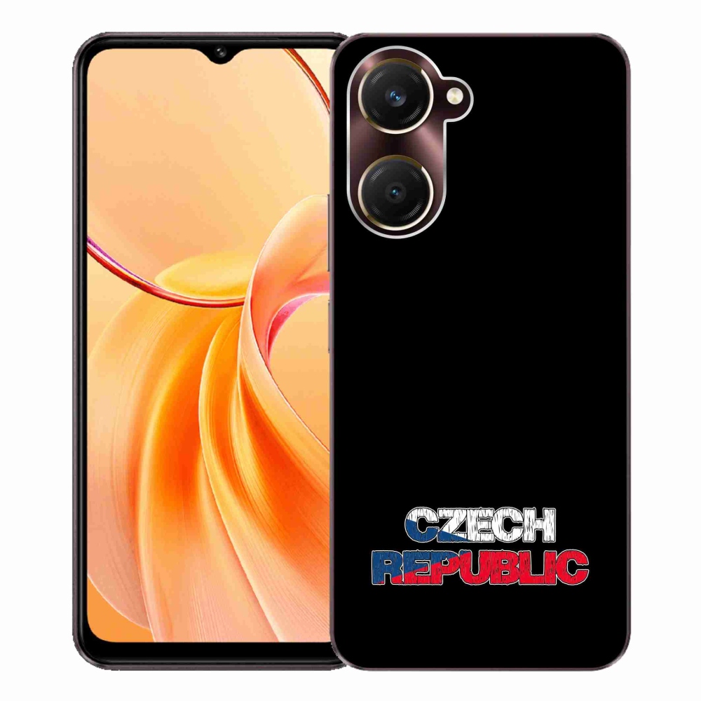 Gél védőhuzat mmCase a Vivo Y28s 5G - Csehország fekete háttérhez
