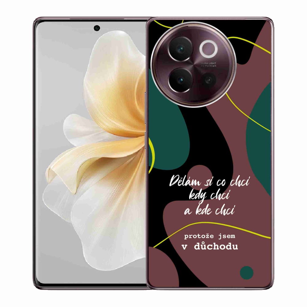 Gél borító mmCase a Vivo V40 Lite 5G készülékhez - vicces szöveg 10 fekete háttér