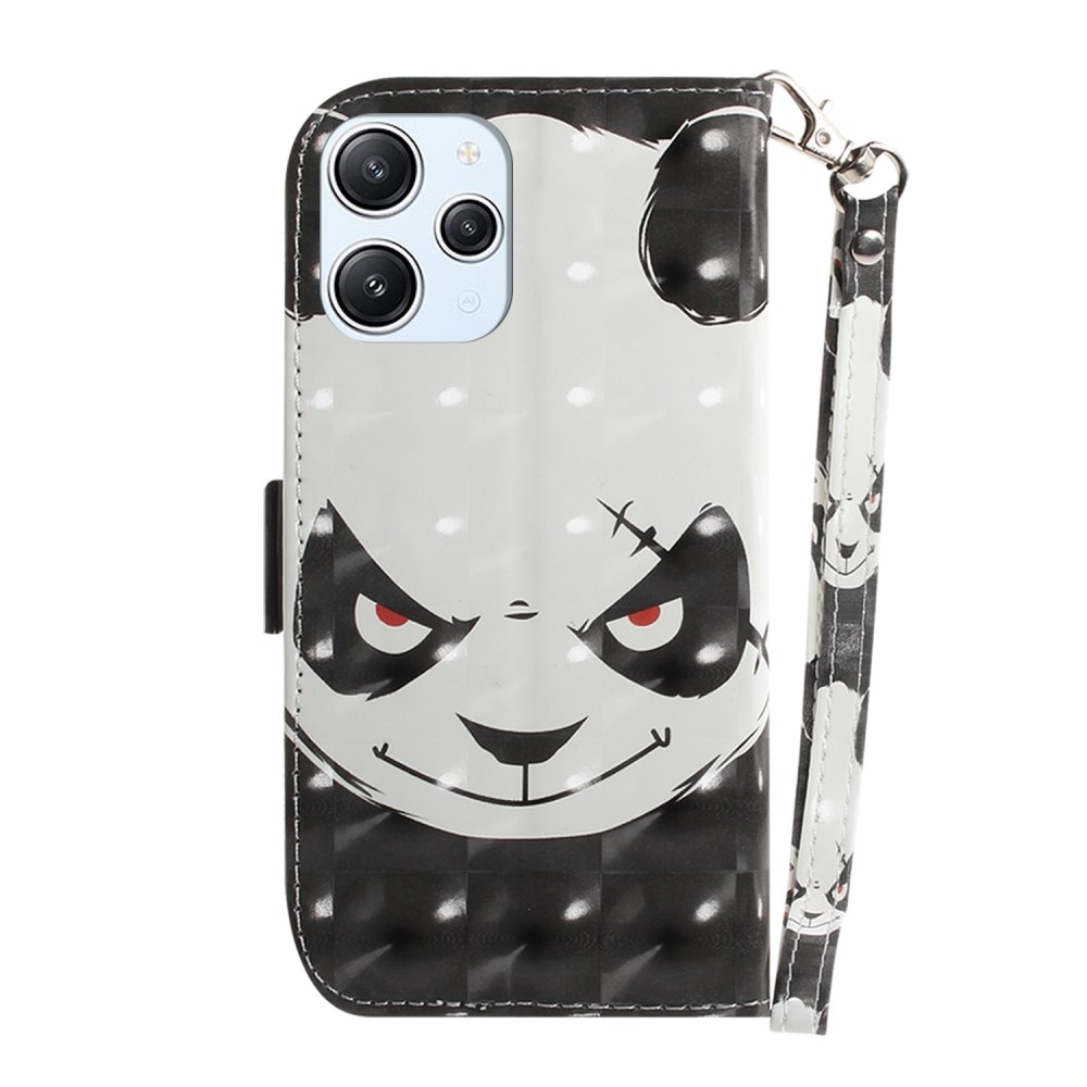 Nyomtatott könyv tok a Xiaomi Redmi 12 4G/5G készülékhez - angry panda