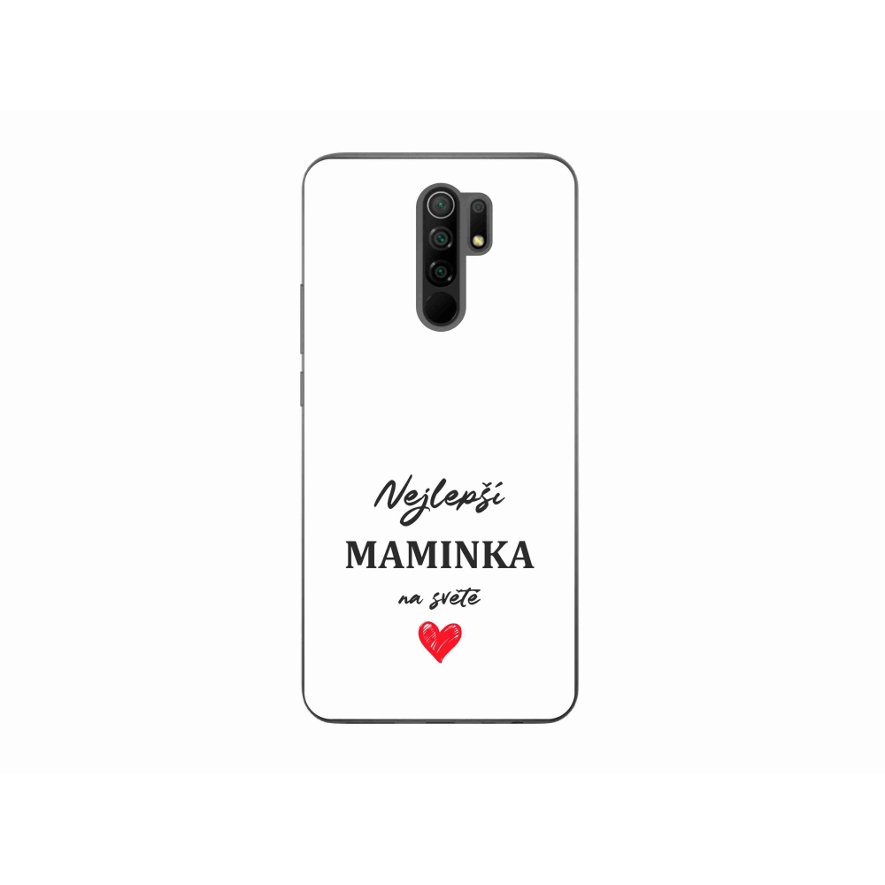 Gél borító mmCase a Xiaomi Redmi 9 - legjobb anya 1 fehér háttérrel