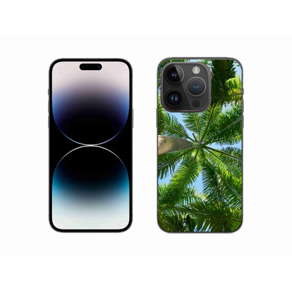 Zselés borítás mmCase iPhone 14 Pro készülékhez - pálmafa