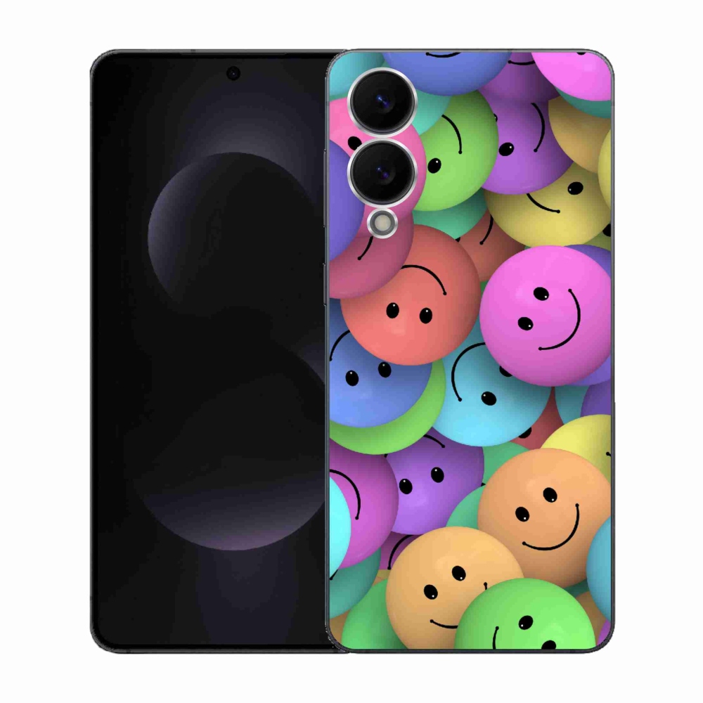 Gél borítás mmCase Samsung Galaxy S25 Edge készülékhez - színes smiley-k