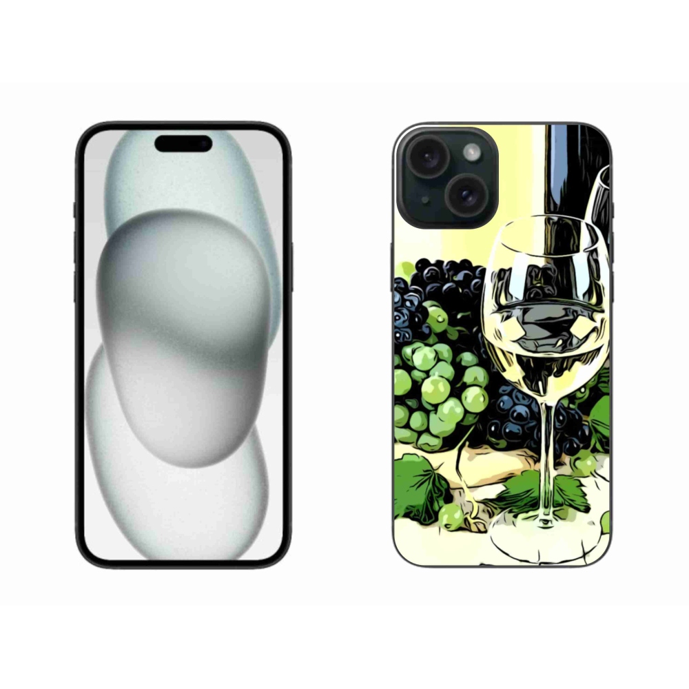 Zselés borítás mmCase iPhone 15 Plus készülékhez - pohár bor