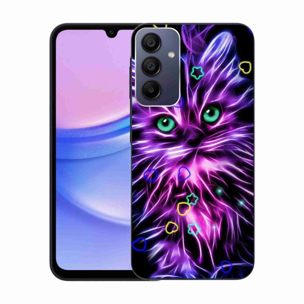 Gél borítás mmCase Samsung Galaxy A15 4G/5G - absztrakt macska - Samsung Galaxy A15 4G/5G - absztrakt macska