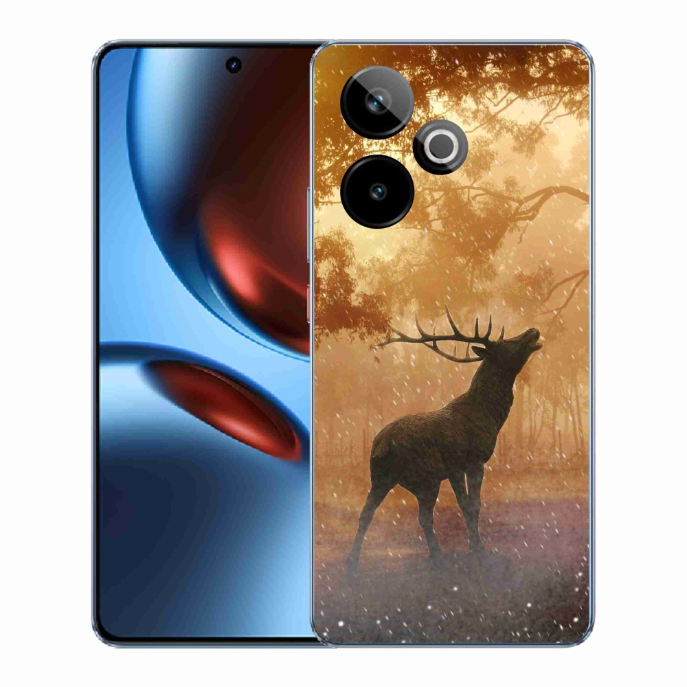 Zselés borítás mmCase a Realme GT 7 5G/GT 7T 5G számára - szarvas a szarvasbőgésben