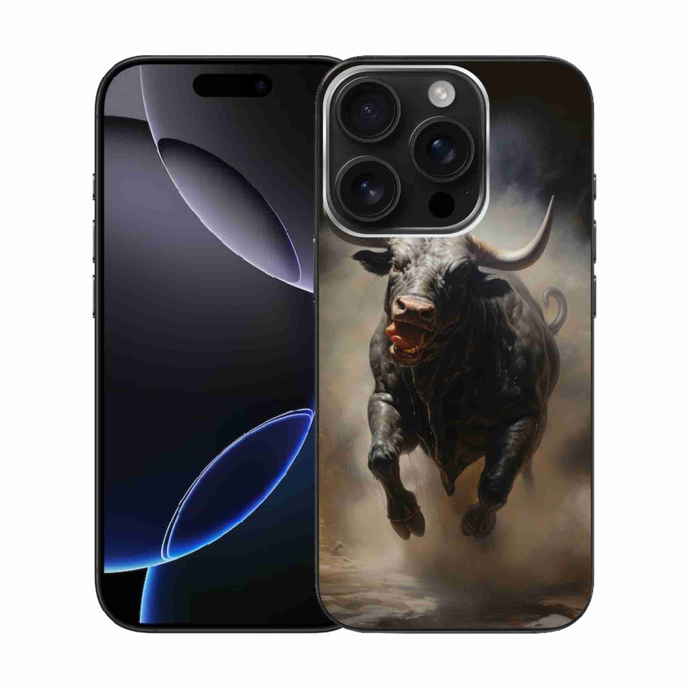 Zselés borítás mmCase iPhone 16 Pro készülékhez - dühös bika