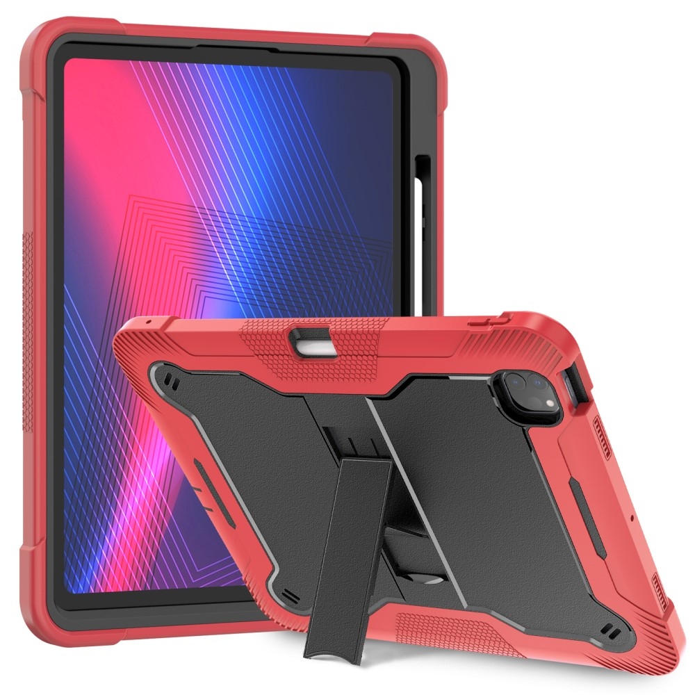 Kick tartós hibrid tok iPad Pro 13 (2024) - Fekete/piros