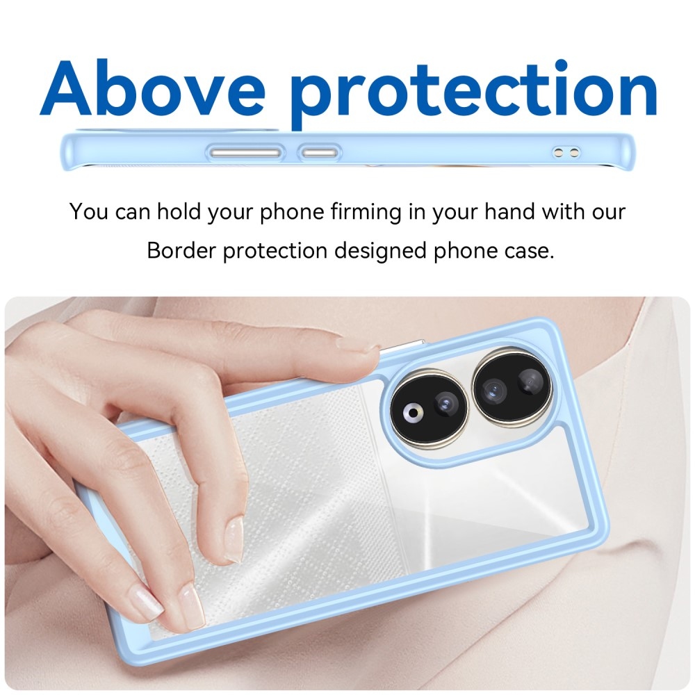 Gél tok fix hátlappal Honor 90-hez - világoskék