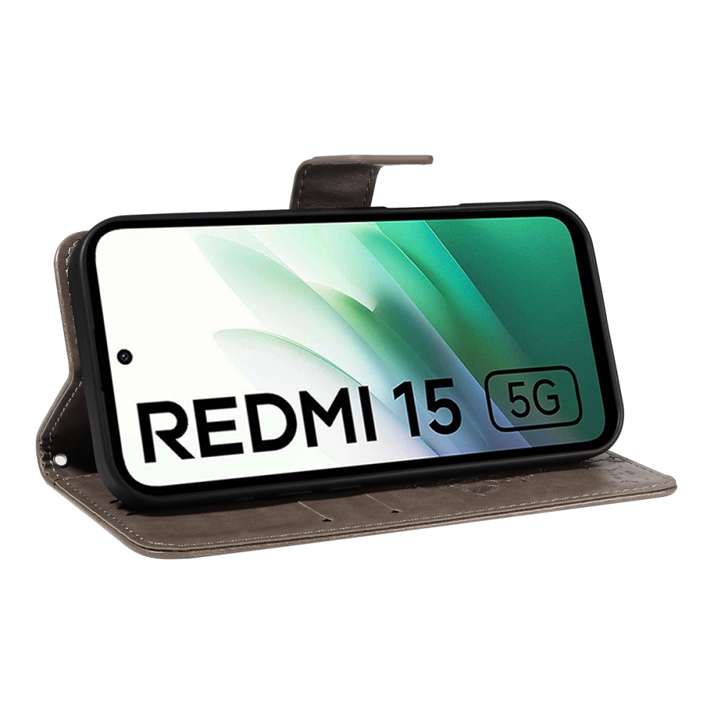 Fák könyve tok Xiaomi Redmi 15 4G (171mm) - szürke