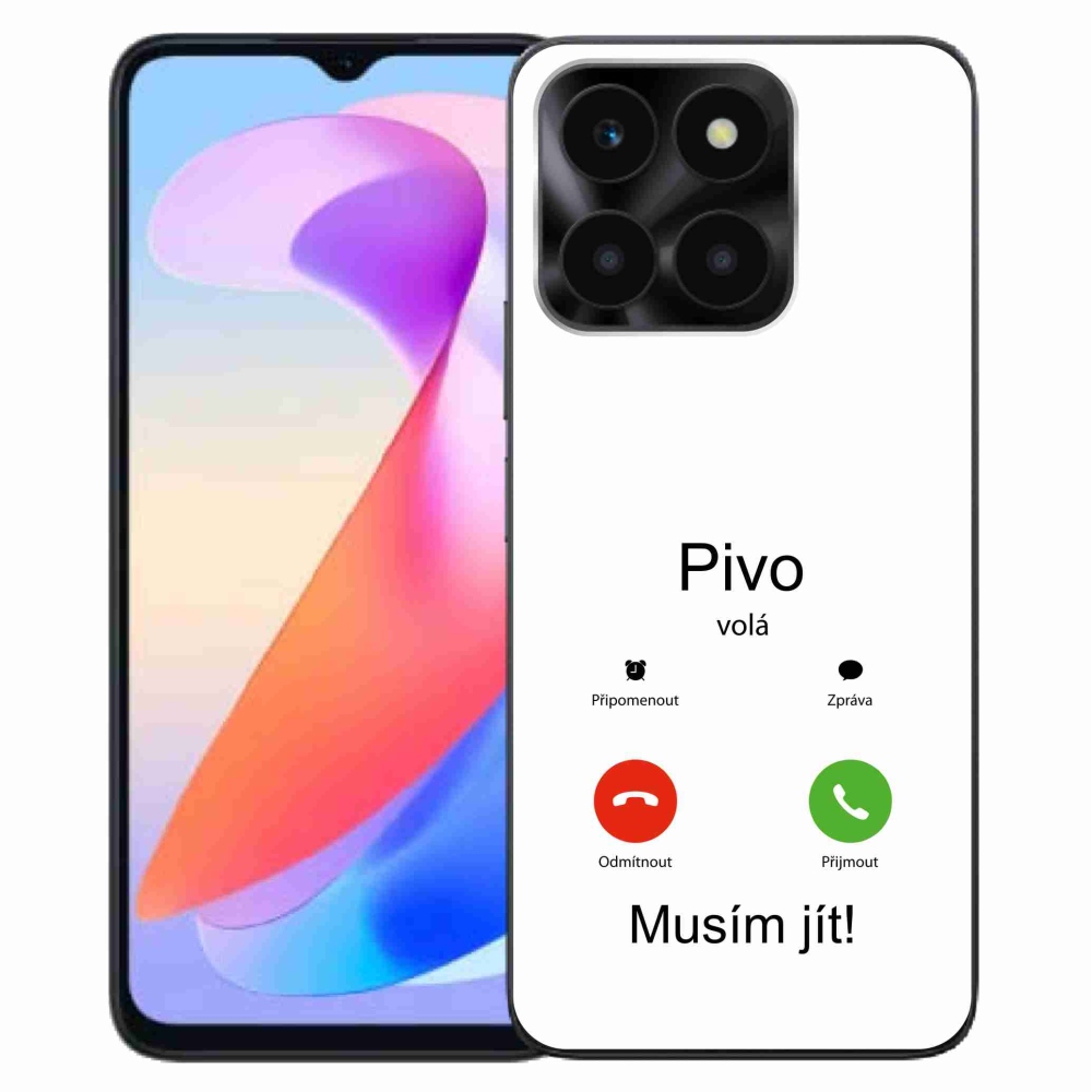 Gél borító mmCase a Honor X6a készülékhez - sör hívja a fehér hátteret