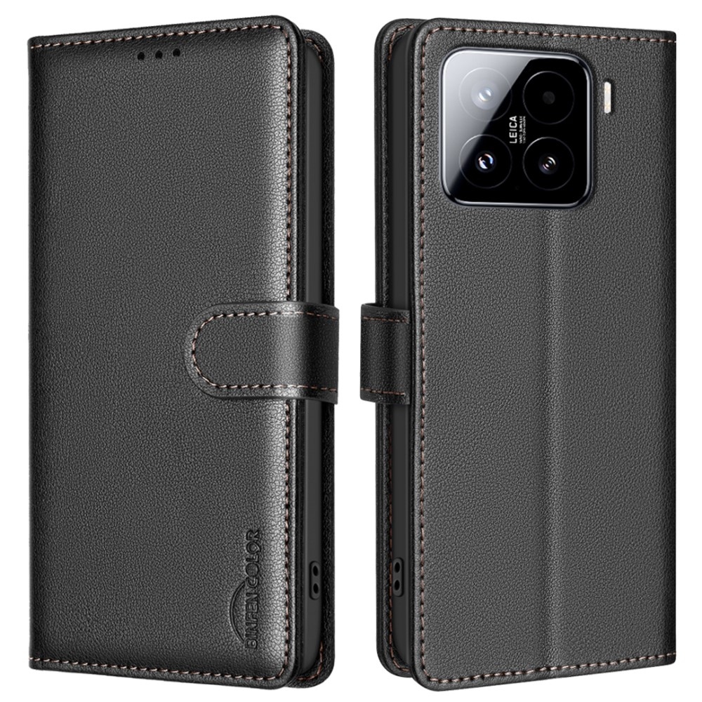 BINFEN könyv tok Xiaomi 15 Pro-hoz - fekete