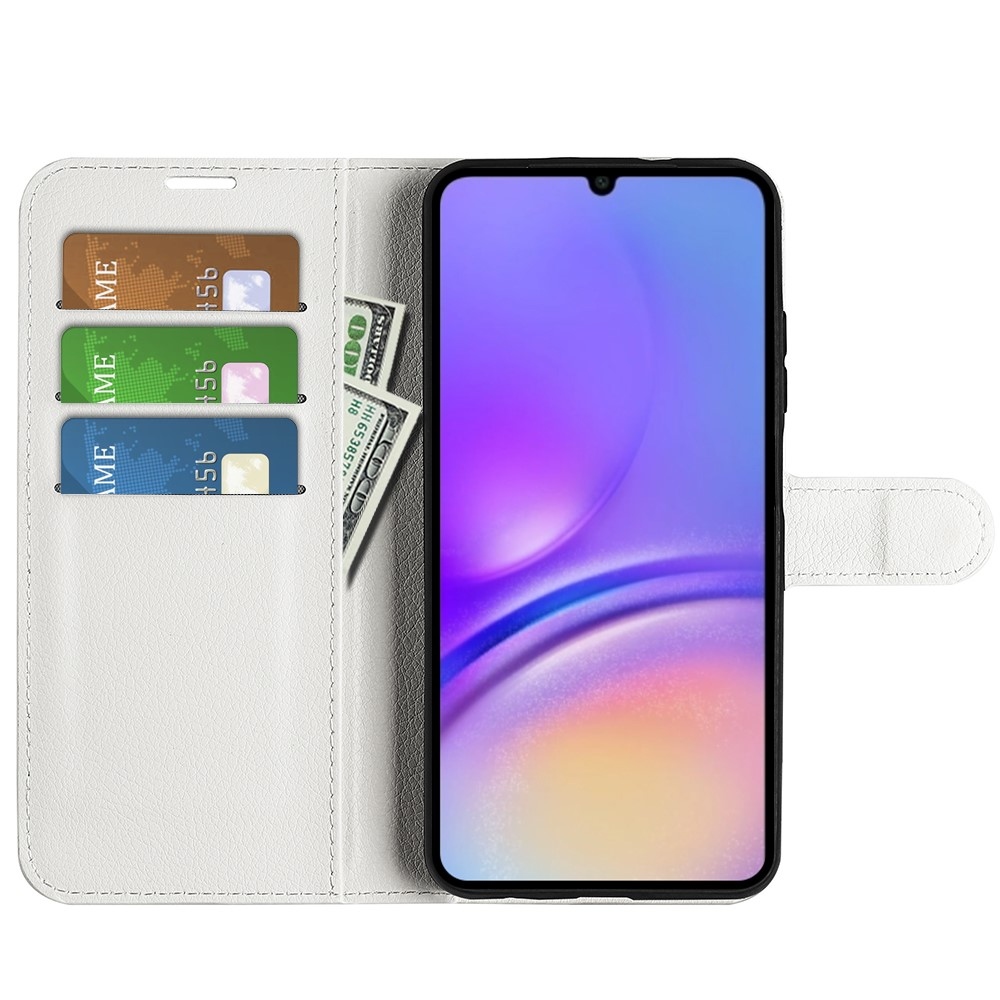 Litchi könyv tok Samsung Galaxy A07 4G - fehér