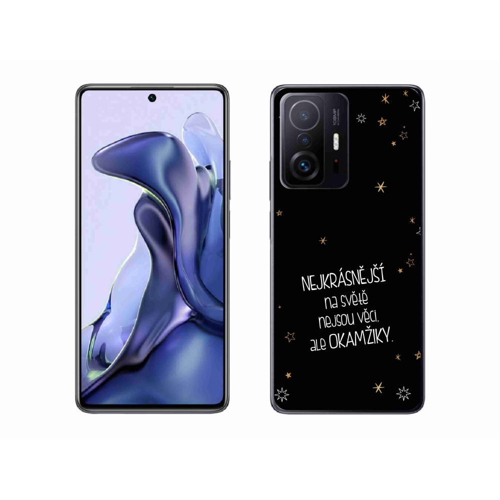 Gél borítás mmCase a Xiaomi 11T-hez - idézem 4 fekete háttérrel