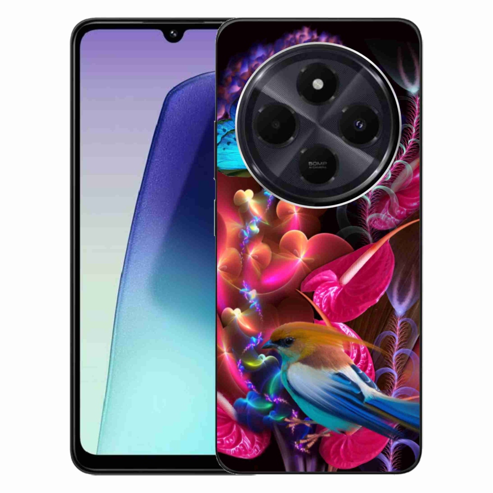Gél borító mmCase a Xiaomi Redmi 14C/Poco C75-hez - színes virágok