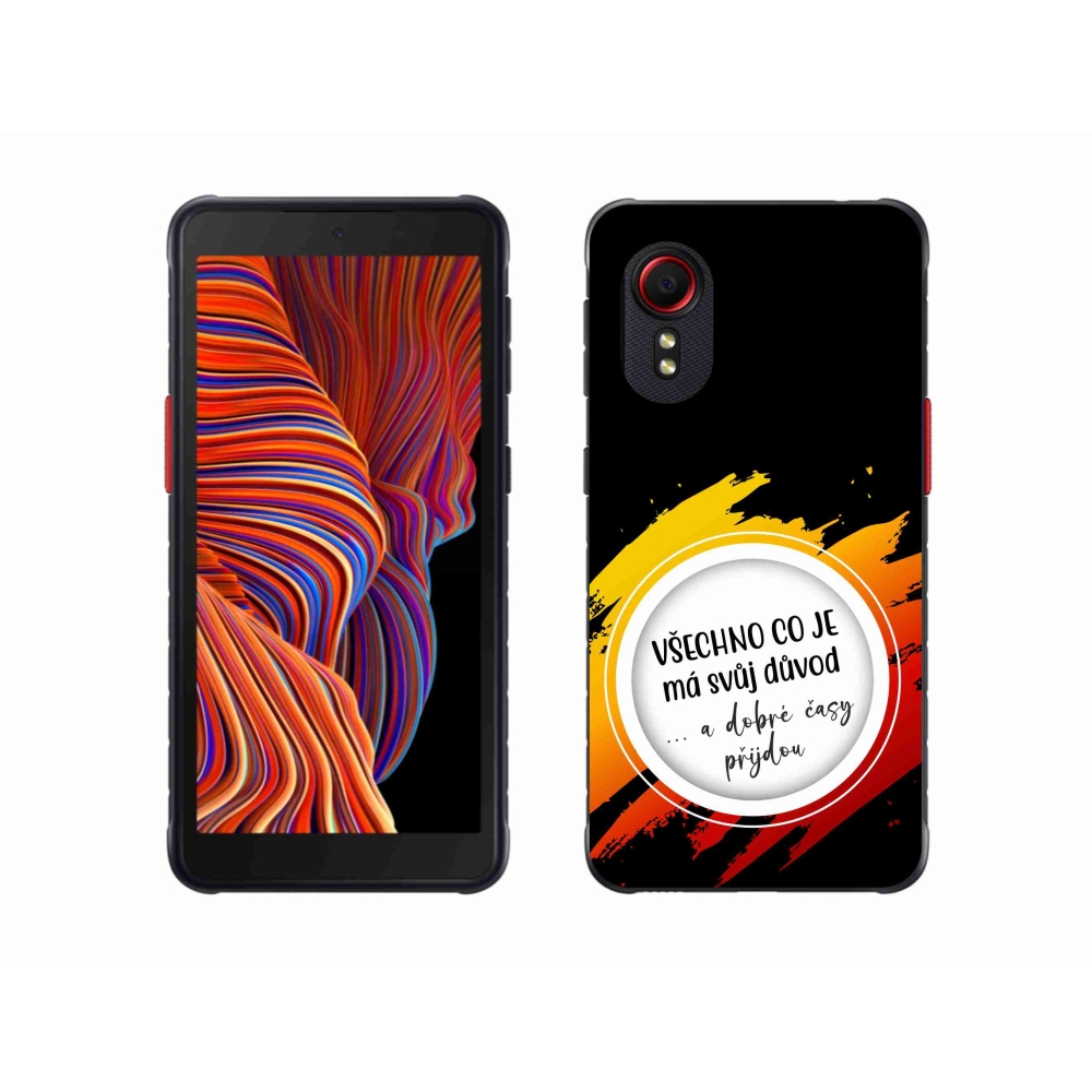 Gél borítás mmCase Samsung Galaxy Xcover 5 - idézet 3 fekete háttér