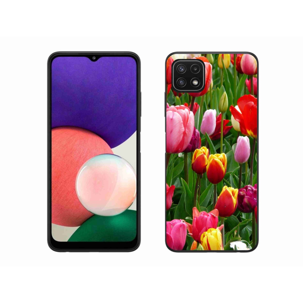 Zselés borítás mmCase Samsung Galaxy A22 5G - tulipánok
