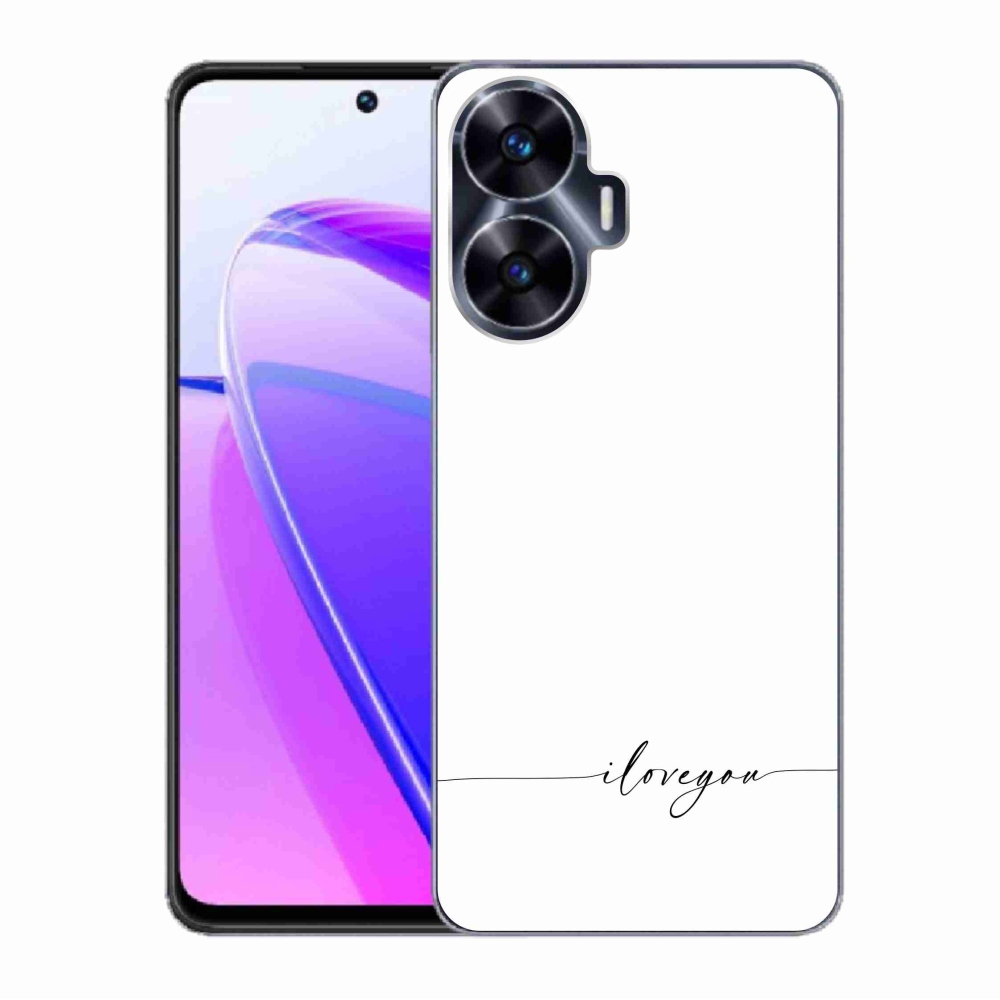 Gél borító mmCase a Realme C55 készülékhez - Szeretlek fehér háttérrel