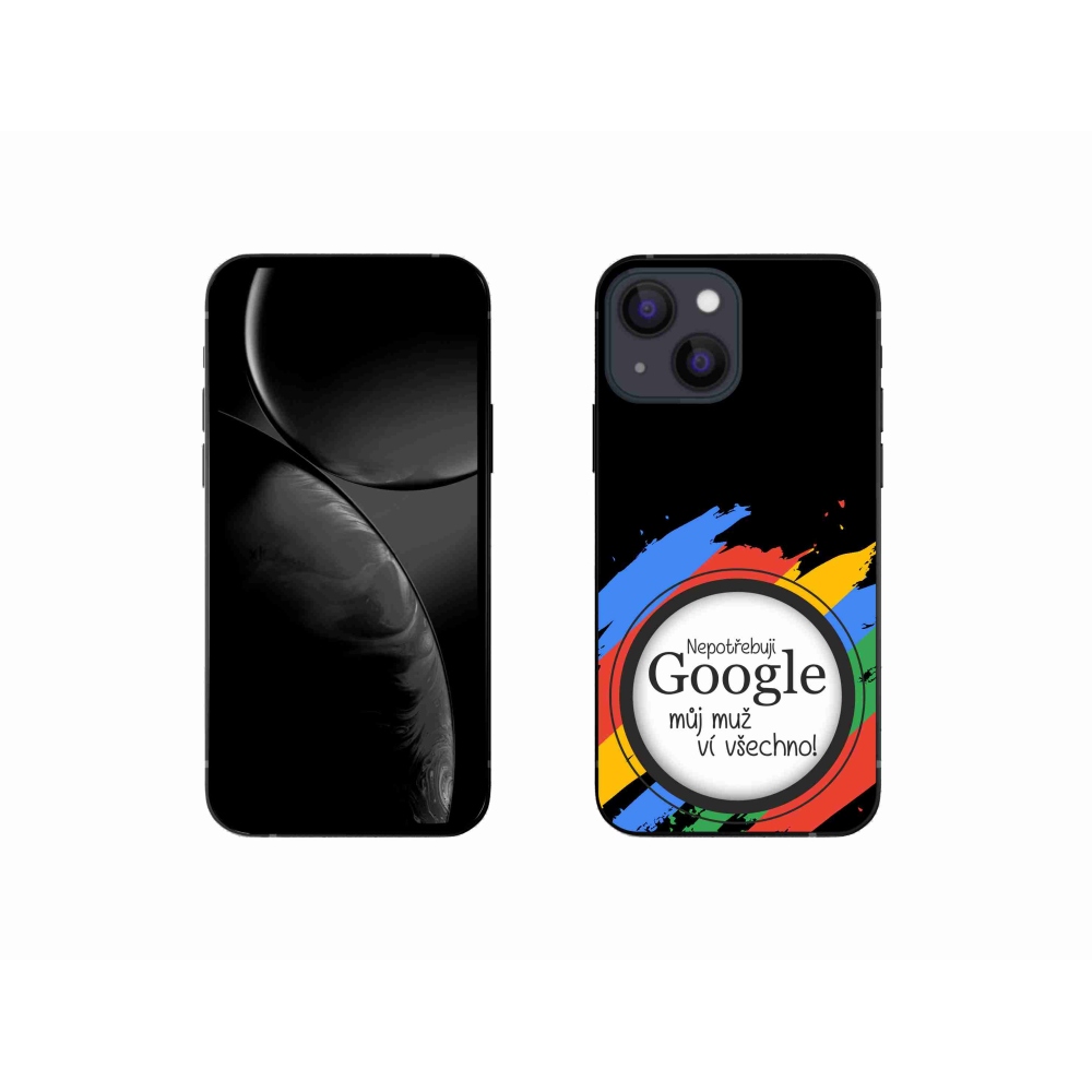 Gél borítás mmCase iPhone 13 mini 5.4 - az ember mindent tud fekete háttérrel