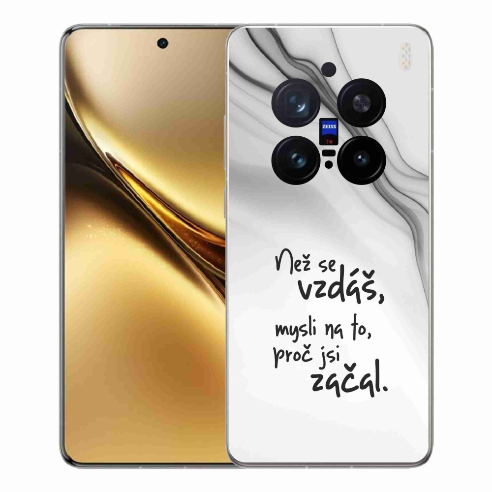 Gél borítás mmCase a Vivo X200 Pro 5G - idézet 2 fehér háttérrel