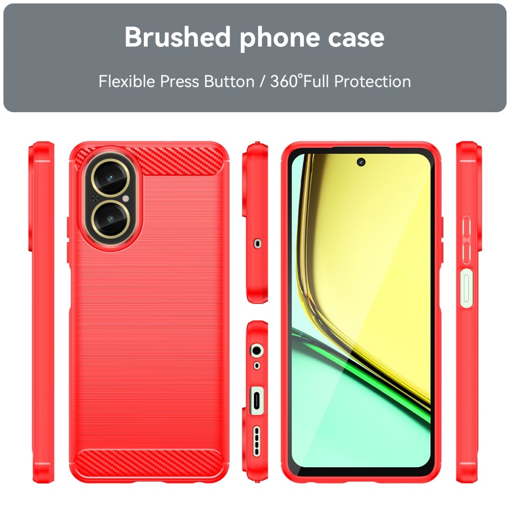 Szénálló zselés tok mobil Realme C67 mobilhoz - piros