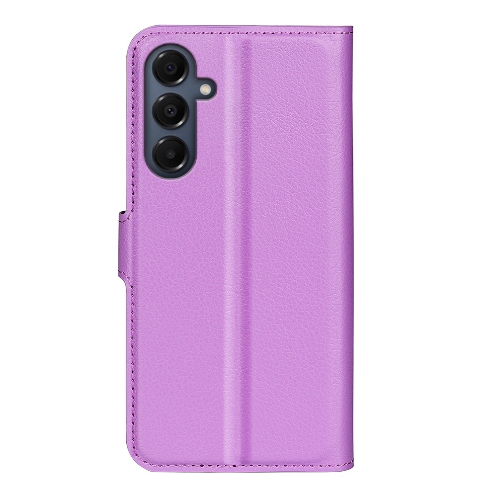 Litchi könyv tok Samsung Galaxy A17 4G/5G - lila