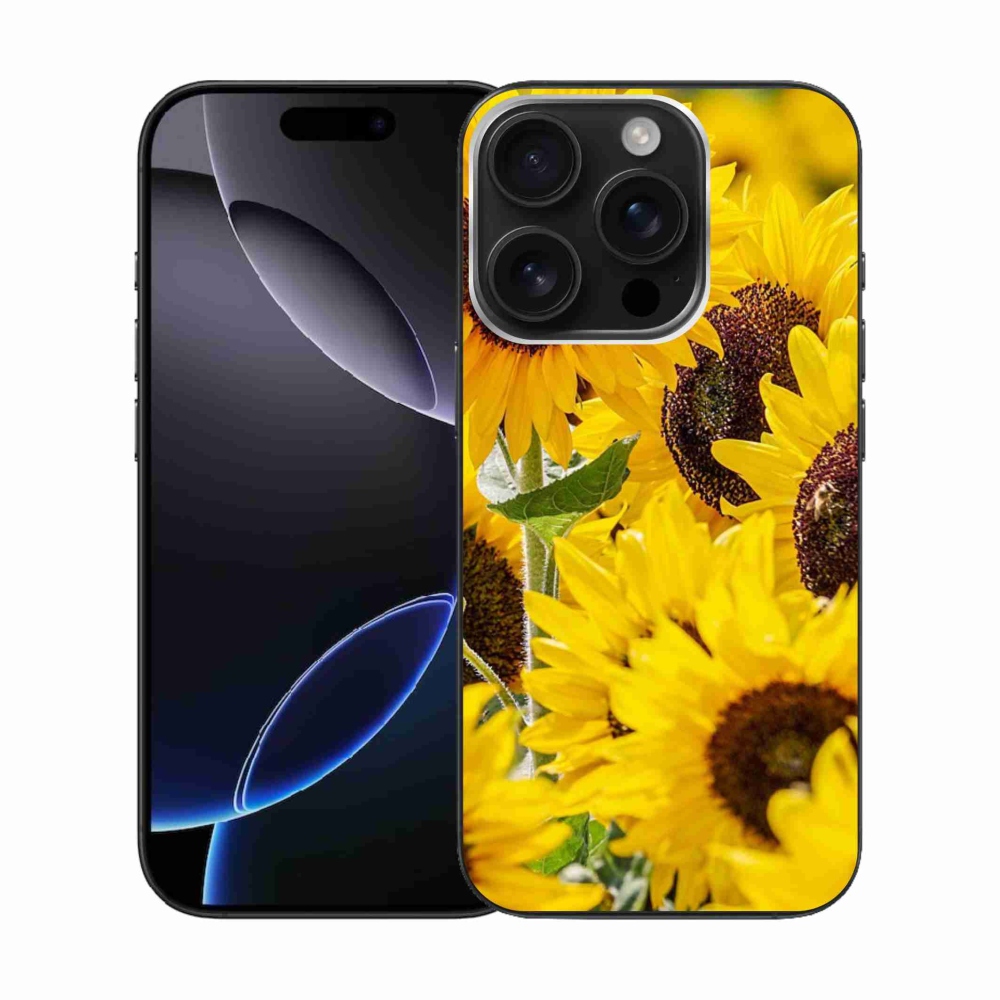 Zselés borítás mmCase iPhone 16 Pro készülékhez - Napraforgó