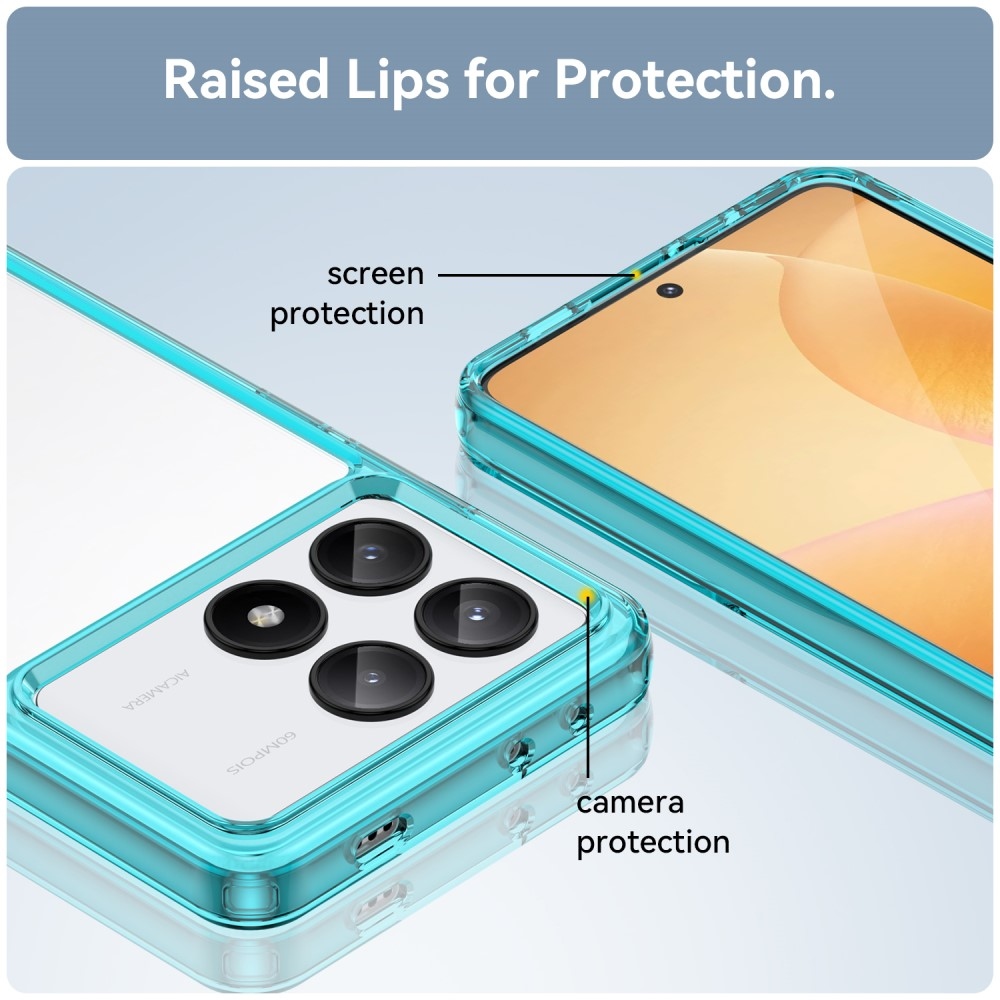 Gél tok fix hátlappal Xiaomi Poco X6 Pro 5G - világoskék