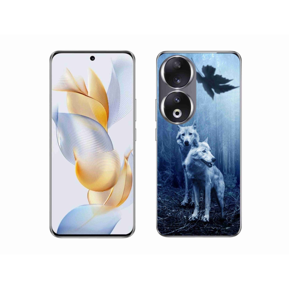 Zselés borító mmCase a Honor 90-hez - farkasok az erdőben