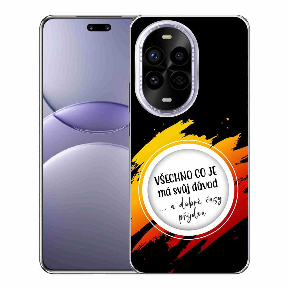 Gél borítás mmCase a Huawei Nova 13 Pro 5G - idézet 3 fekete háttérrel