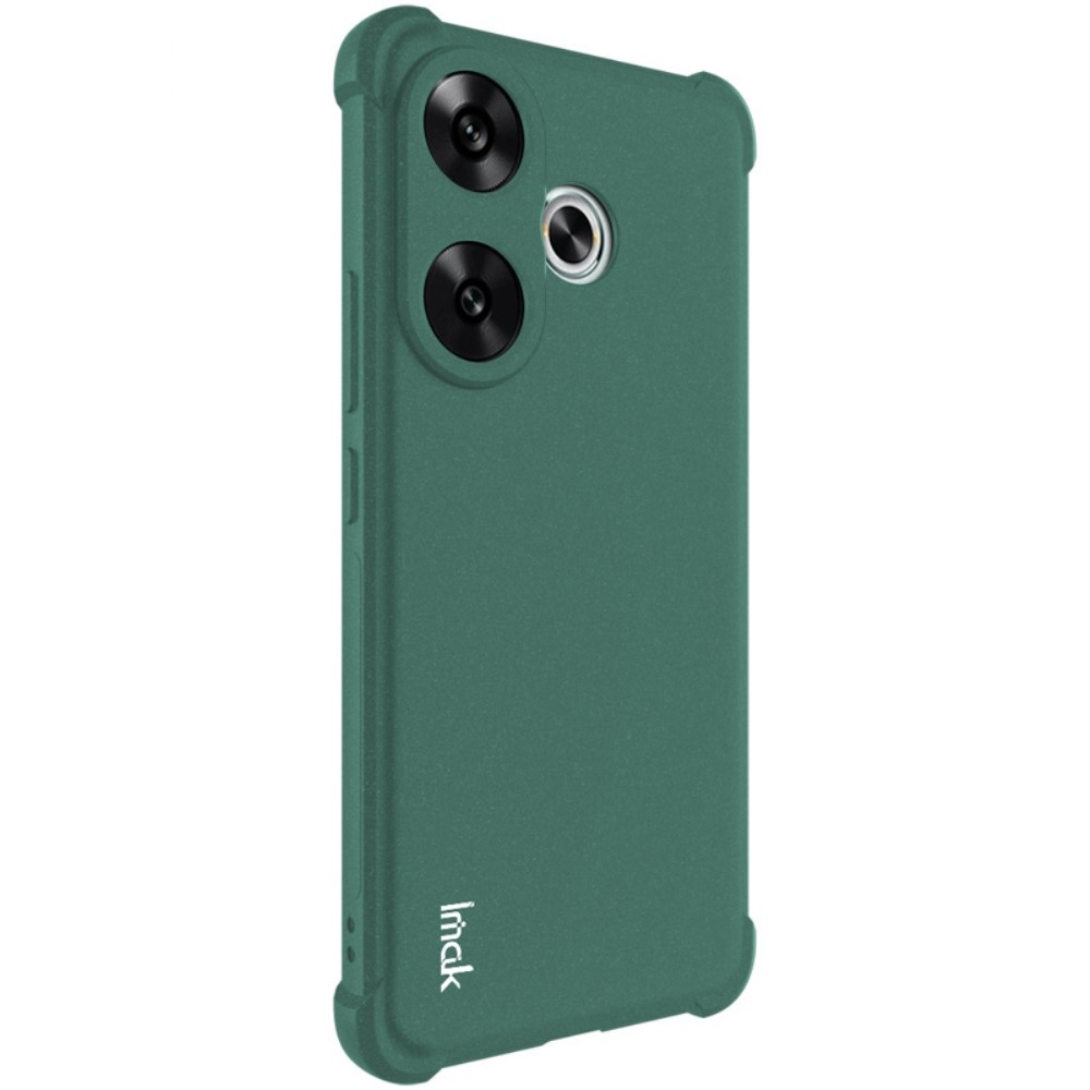 IMK matt zselés tok megerősített sarkokkal a Xiaomi Poco F6-hoz - zöld