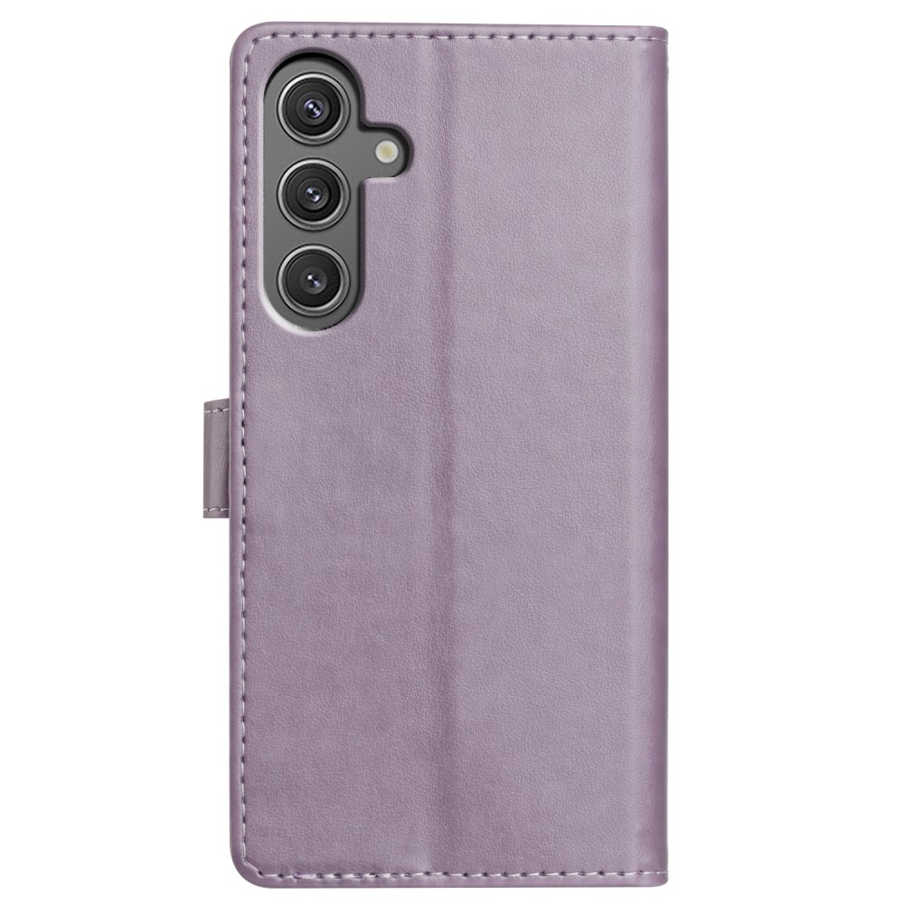 Vérrögök könyv tok Samsung Galaxy S25-hez - lila
