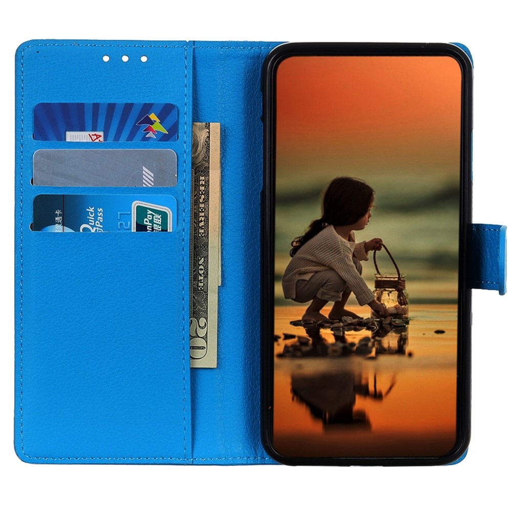 Litchie könyvtáska Honor X7b/Honor 90 Smart készülékhez - kék