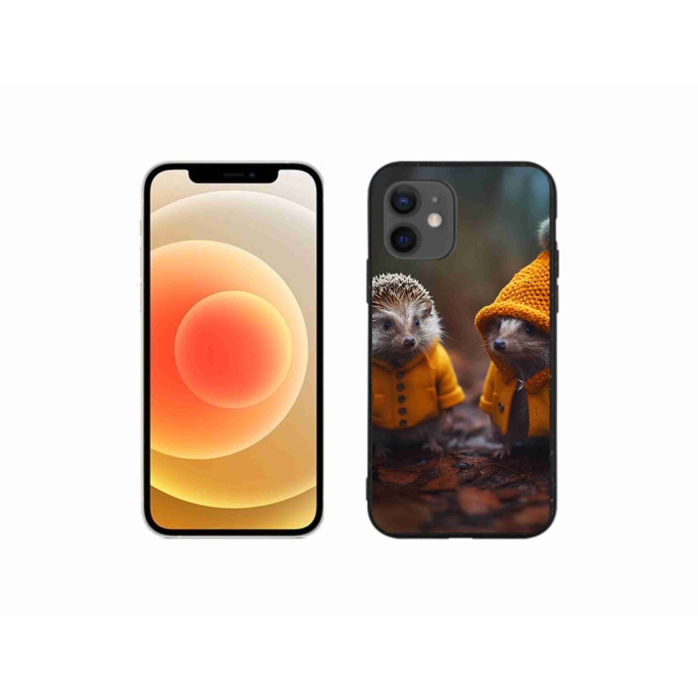 Zselés borítás mmCase iPhone 12 mini készülékhez - sündisznók